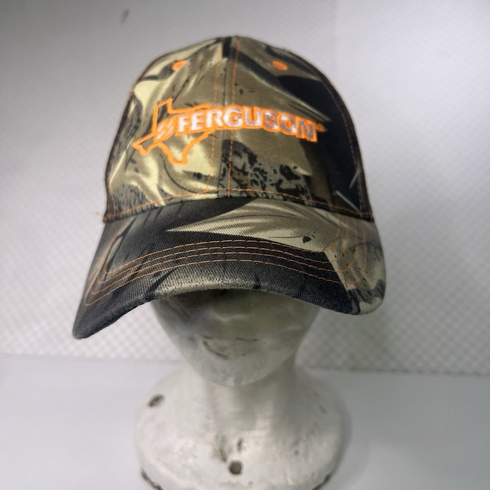 Ferguson Hat Mens Brown Camouflage Adjustable Hunting Cap Oak Leaf Tree Bark Log